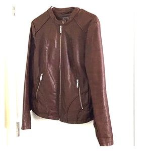 A Kenneth Cole brown leather jacket